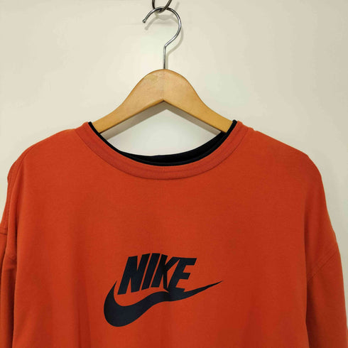 ナイキ NIKE フロントスウォッシュプリント フェイクレイヤードロングスリーブTシャツ メンズ XXL