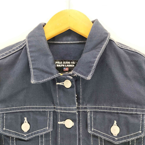 ポロジーンズカンパニーラルフローレン POLO JEANS COMPANY RALPH LAUREN ステッチデザインデニムジャケット レディース import:M