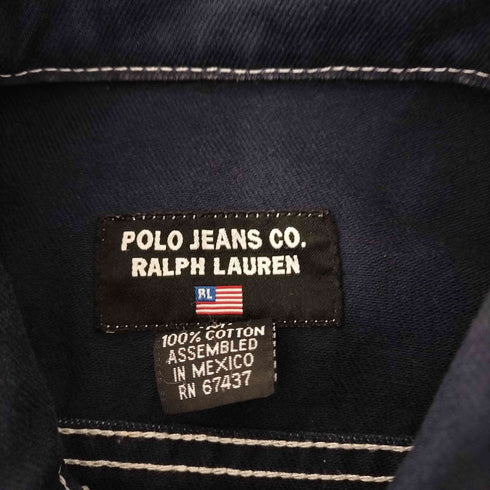 ポロジーンズカンパニーラルフローレン POLO JEANS COMPANY RALPH LAUREN ステッチデザインデニムジャケット レディース import:M