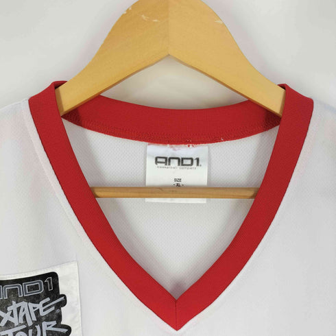 AND1 ノースリーブ Vネックゲームシャツ メンズ import:XL