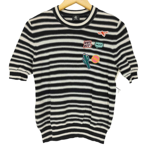 ピーエスポールスミス PS Paul Smith パッチ刺繍 ボーダーニット レディース