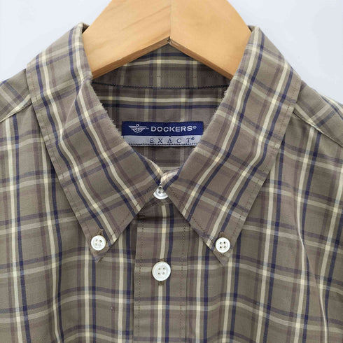 ドッカーズ DOCKERS ギンガムチェック柄 ショートスリーブボタンダウンシャツ メンズ import:M