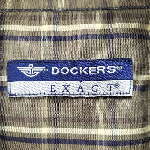 ドッカーズ DOCKERS ギンガムチェック柄 ショートスリーブボタンダウンシャツ メンズ import:M