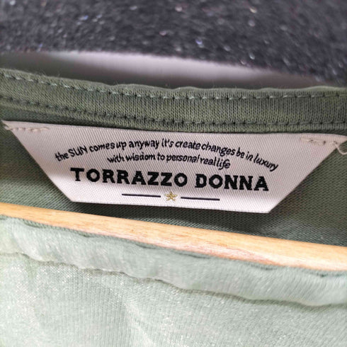 トラッゾドンナ Torrazzo Donna シアーレイヤードカットソー チュニック 光沢 レディース