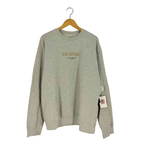 スポーティーアンドリッチ SPORTY& RICH USA製 S.R.SPORT New York プリント クルーネックスウェット メンズ import:L