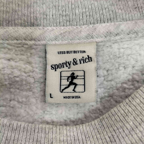 スポーティーアンドリッチ SPORTY& RICH USA製 S.R.SPORT New York プリント クルーネックスウェット メンズ import:L