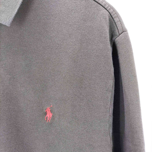 ポロバイラルフローレン Polo by RALPH LAUREN 90s 裏起毛 長袖ポロシャツ レディース import:XL