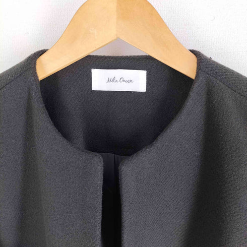 ミラオーウェン Mila Owen 22AW ボタンレス ノーカラー ロングコート レディース ONE SIZE