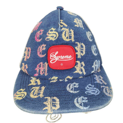 シュプリーム Supreme 22SS Gradient Jacquard Denim Mesh Back 5-Panel メンズ