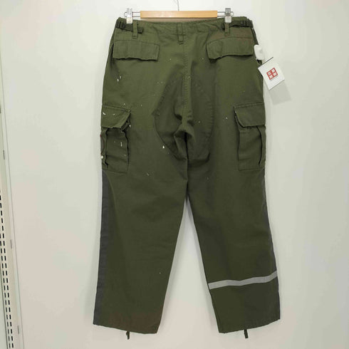 ナリフリ narifuri ミリタリーワッペン ペンキ加工 リメイクカーゴパンツ メンズ L