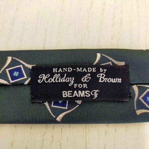 ビームスエフ BEAMS F Holliday & Brown 総柄 シルク ネクタイ メンズ