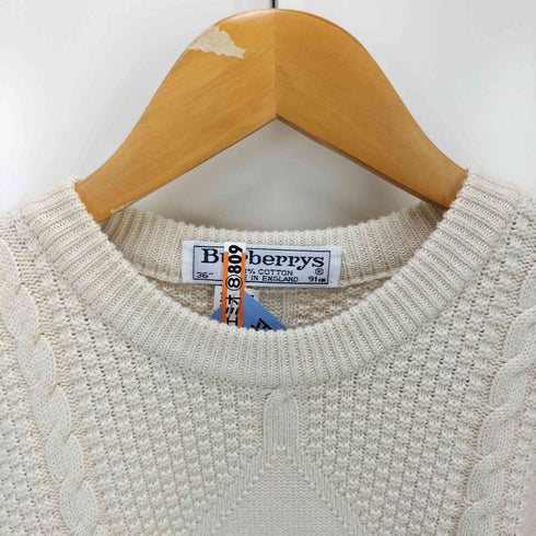 バーバリーズ BURBERRYS エンブレム刺繍ケーブルニット レディース 36