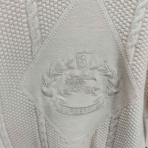 バーバリーズ BURBERRYS エンブレム刺繍ケーブルニット レディース 36