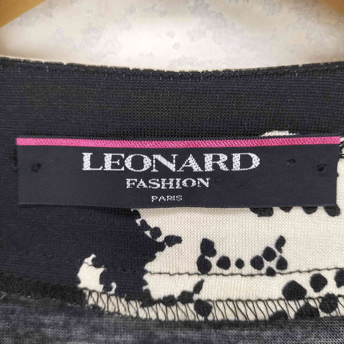 レオナール LEONARD 総柄シルク混カーディガン レディース JPN:L