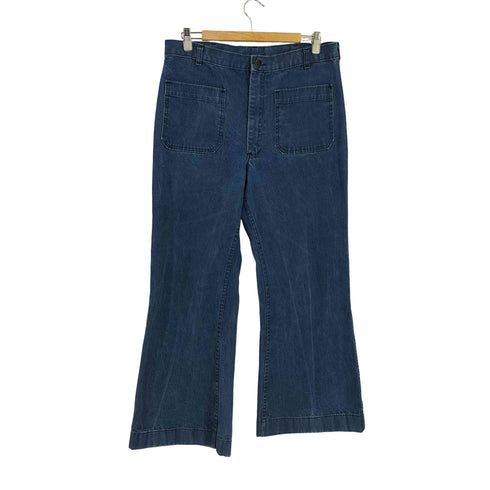 ユーエスネイビー U.S.NAVY 1987年製 IDEALジッパー Sailor Denim Pants ステンシル デニムセーラーパンツ メンズ 36R