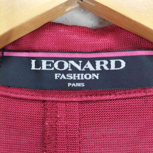 レオナール LEONARD 襟袖総柄 リネン100ジャケット レディース JPN:XL