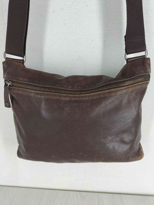 LONGCHAMP レザー ショルダーバッグ スクエア レディース