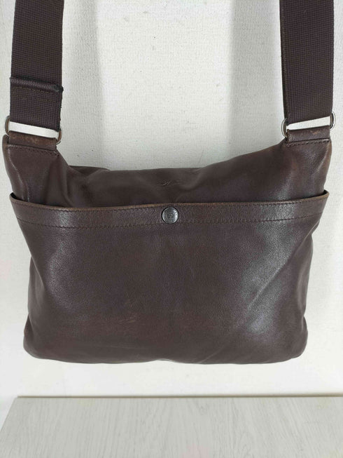 LONGCHAMP レザー ショルダーバッグ スクエア レディース