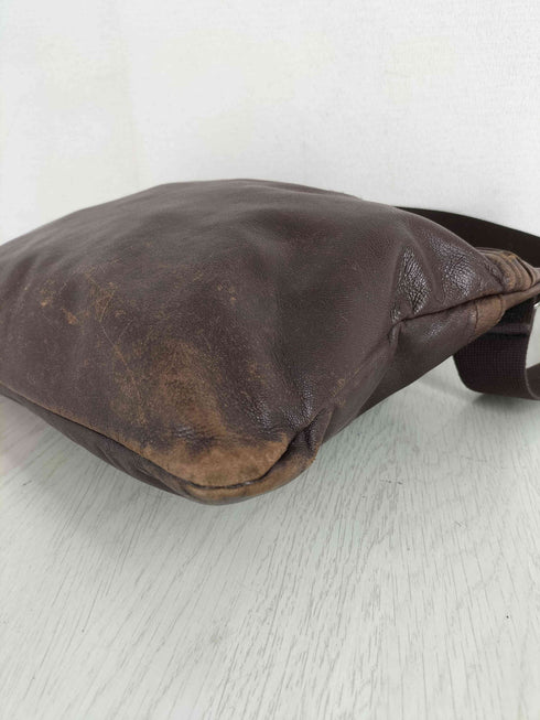 LONGCHAMP レザー ショルダーバッグ スクエア レディース