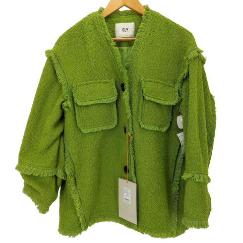 スライ SLY TWEED NO COLLAR ジャケット レディース F