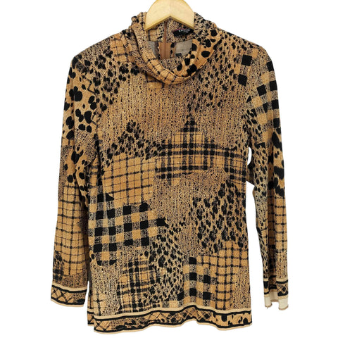 レオナール LEONARD 総柄シルク混ハイネックニット レディース JPN:L