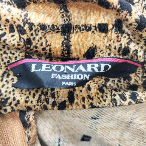 レオナール LEONARD 総柄シルク混ハイネックニット レディース JPN:L
