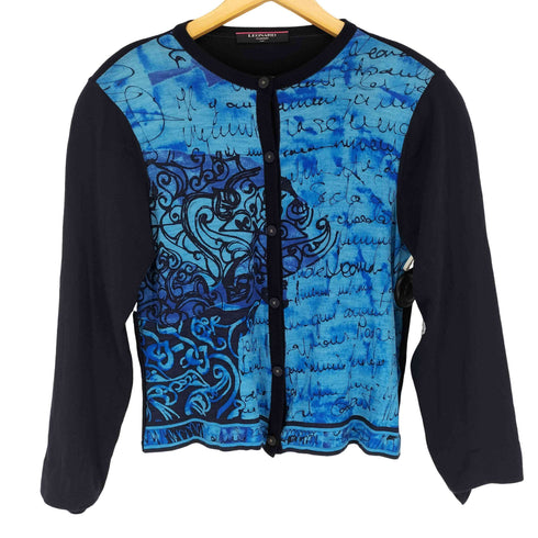 レオナール LEONARD 切替シルク混カーディガン レディース JPN:XL