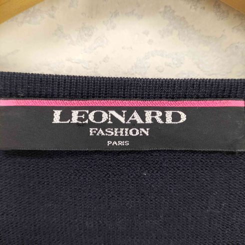 レオナール LEONARD 切替シルク混カーディガン レディース JPN:XL