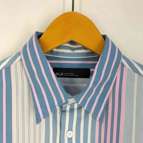 ユナイテッドアローズグリーンレーベルリラクシング UNITED ARROWS green label relaxing パネル ストライプ ジャストルーズ レギュラーカラー シャツ メンズ JPN:S