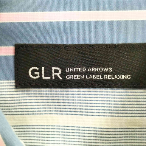 ユナイテッドアローズグリーンレーベルリラクシング UNITED ARROWS green label relaxing パネル ストライプ ジャストルーズ レギュラーカラー シャツ メンズ JPN:S