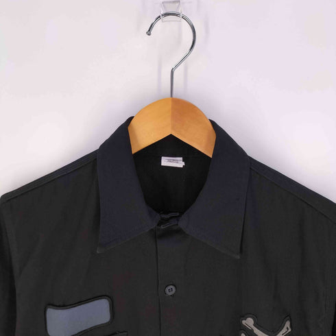 Backdrop USA製 パッチ ワークシャツ メンズ import:M