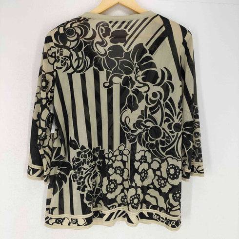 レオナール LEONARD 花柄ポリエステルカーディガン レディース JPN:XL
