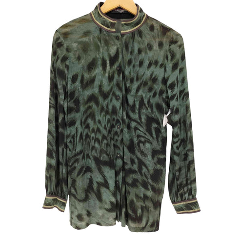 レオナール LEONARD 総柄ポリエステルL/Sブラウス レディース JPN:XL