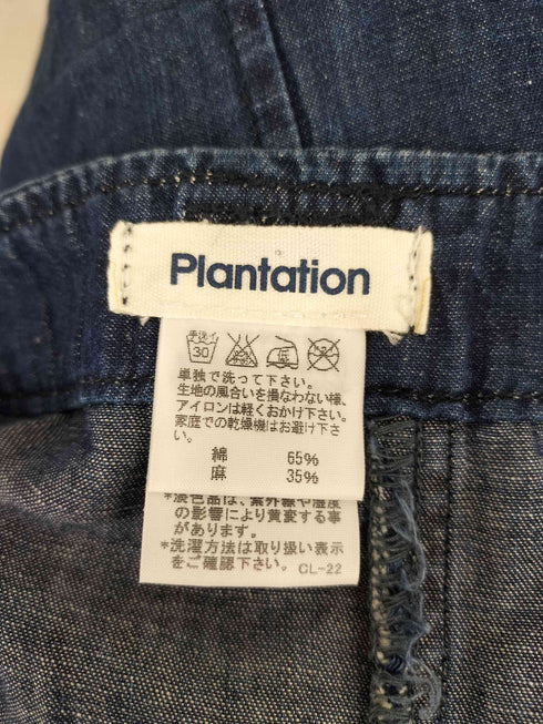 プランテーション Plantation 10SS インディゴ染め カーゴデザイン シャンブレーフレアスカート レディース JPN:S