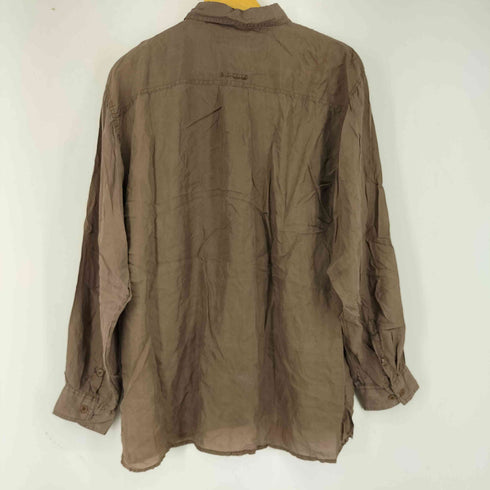 シルク100% L/S レギュラーカラーシャツ メンズ import:L
