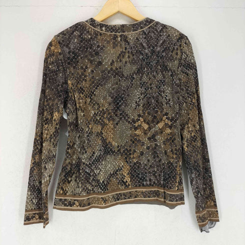 レオナール LEONARD バックジップ総柄L/S TEE レディース JPN:XL