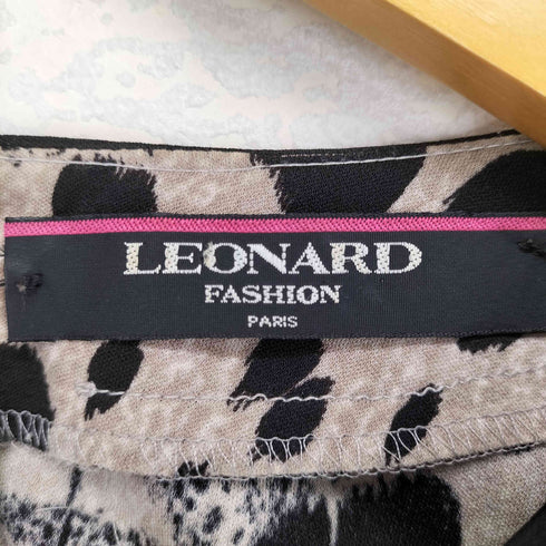 レオナール LEONARD 総柄バックジップポリエステルブラウス レディース JPN:XL