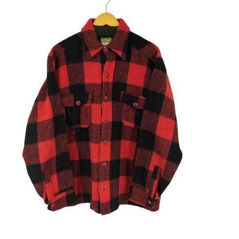 エルエルビーン L.L.Bean 50~60s 筆記体タグ バッファローチェック ヘビーウールシャツジャケット メンズ JPN:XL