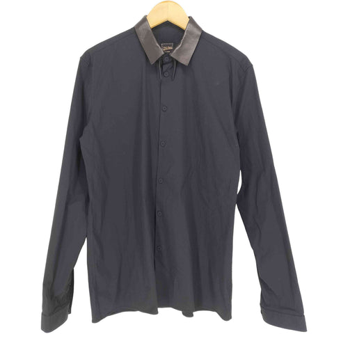 ジャンポールゴルチエ Jean Paul GAULTIER 襟レザーコットンL/S シャツ メンズ 41