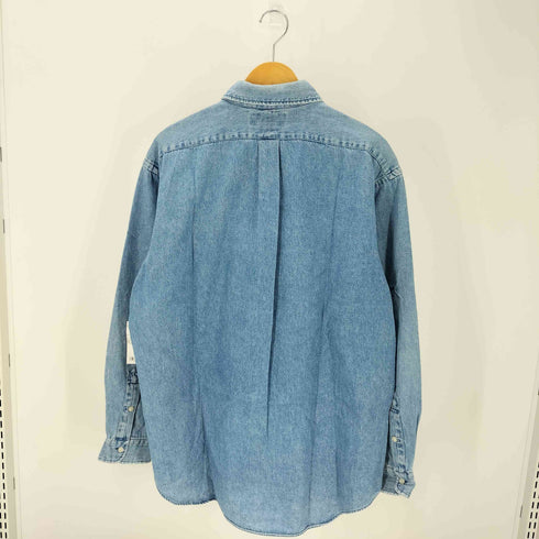 ラルフローレン RALPH LAUREN 90s ポニー刺繍 ボタンダウンデニムシャツ メンズ import:L