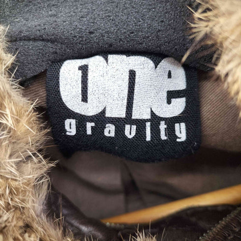 ワングラビティ one gravity ファー付き レザージャケット メンズ