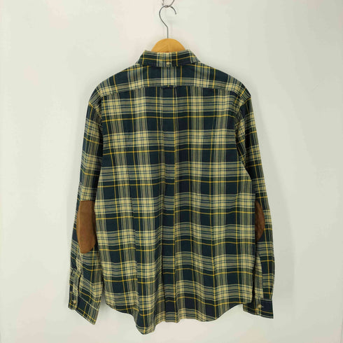 ラルフローレン RALPH LAUREN チェック柄 エルボーパッチ ボタンダウンシャツ メンズ import:XL