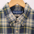 ラルフローレン RALPH LAUREN チェック柄 エルボーパッチ ボタンダウンシャツ メンズ import:XL