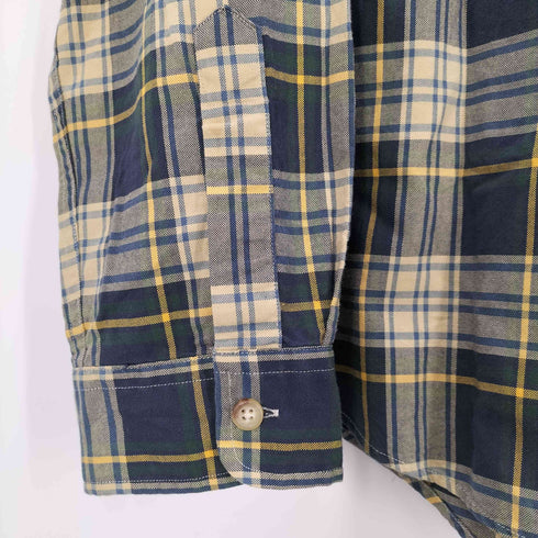 ラルフローレン RALPH LAUREN チェック柄 エルボーパッチ ボタンダウンシャツ メンズ import:XL