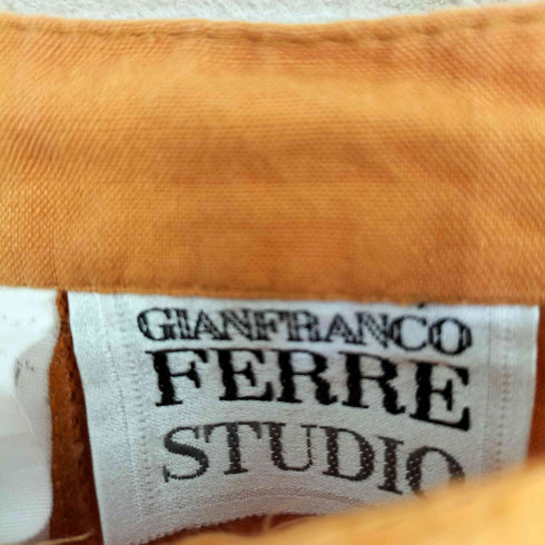 ジャンフランコフェレストゥーディオ GIANFRANCO FERRE STUDIO レーヨン リネン サイドスリットスカート レディース 4