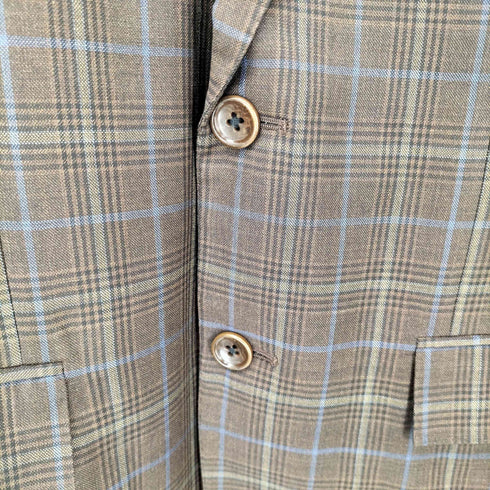 ブルックスブラザーズ BROOKS BROTHERS E.THOMAS 130S WOOL グレンチェックテーラードジャケット メンズ 42