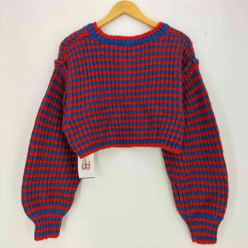ザラ ZARA バルーンスリーブ付きクロップドニットセーター レディース JPN:L