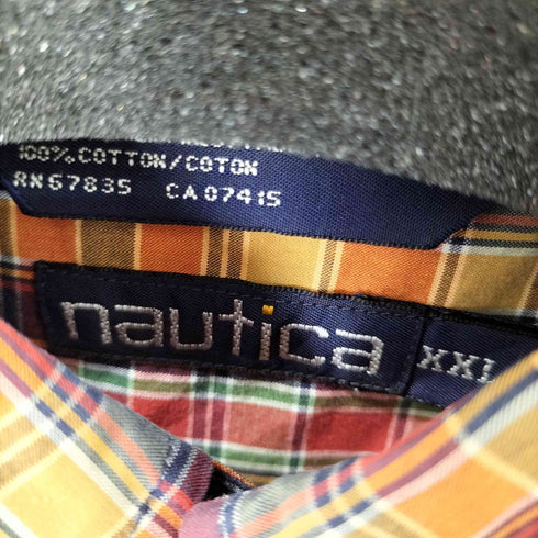 ノーティカ NAUTICA 80-90S 小文字タグ ロゴ刺繍ワンポケットボタンダウンシャツ メンズ JPN:XXL