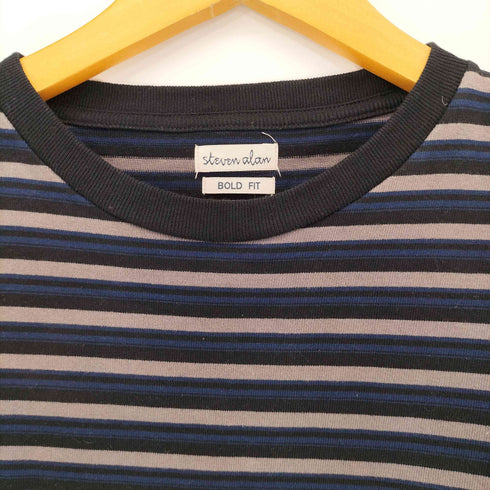 スティーブンアラン Steven Alan MVS BORDER CREW NECK TEE メンズ JPN:L