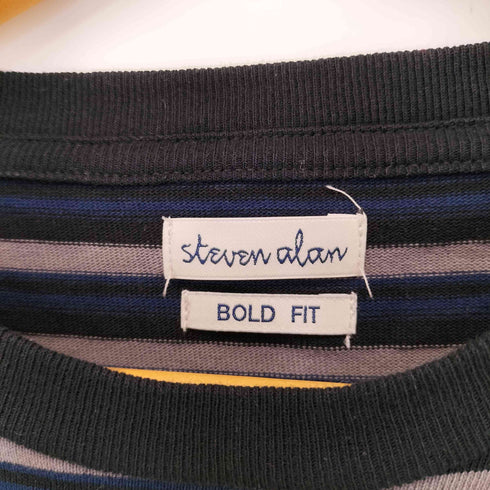 スティーブンアラン Steven Alan MVS BORDER CREW NECK TEE メンズ JPN:L